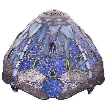 8" Tiffany Dragonfly Shade Werfactory® Stained Glass Shade